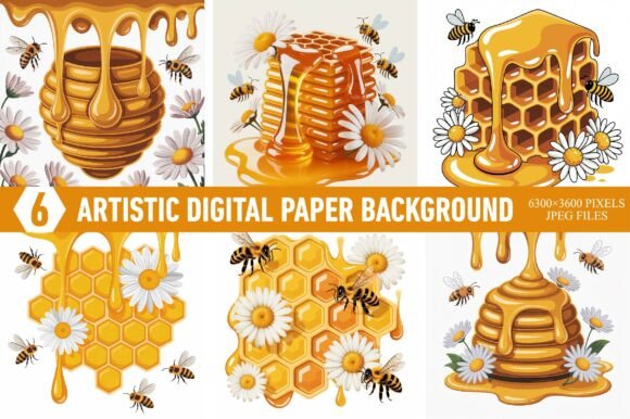 Download Honeycomb Daisy Botanical Background - Botanical background Collection