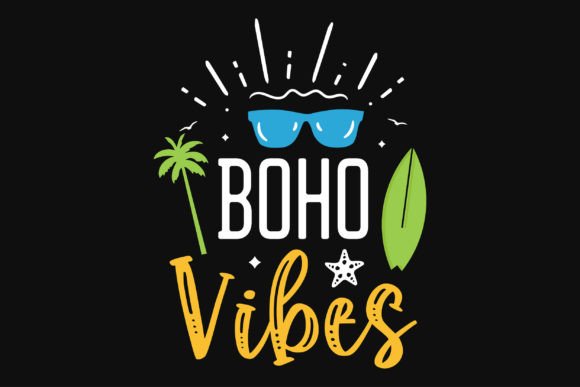 Download Boho Vibes Summer Tshirt Design - Premium Resources
