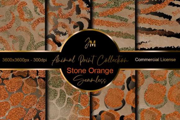 Download Animal Print - Stone Orange - Orange Collection