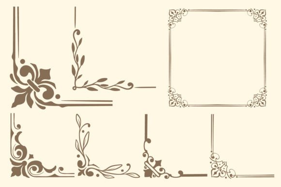 Download Corner Ornamental Frame Vector Set - Frame Collection