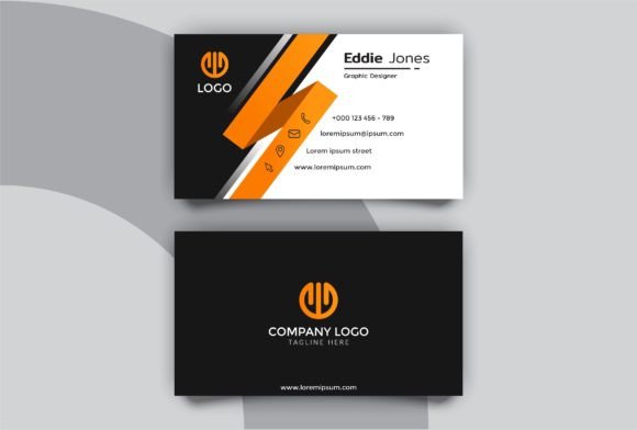 Download Modern Black &amp; Orange Business Card - Orange Collection
