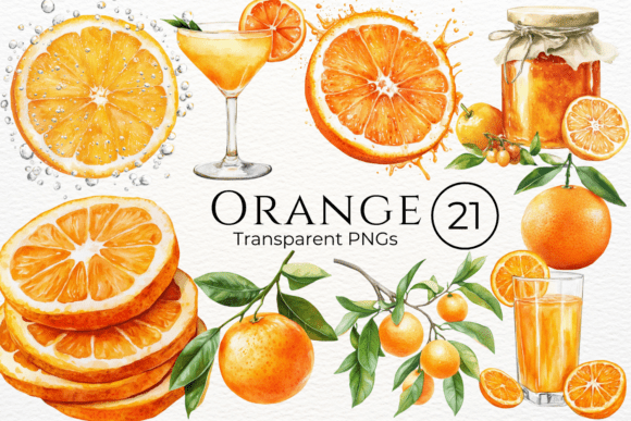 Download Orange Watercolor Cliparts - Orange Collection
