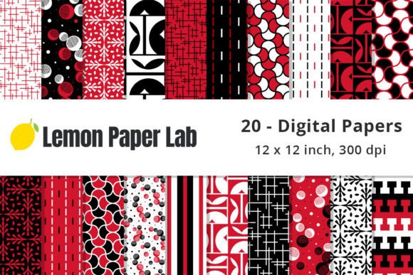 Download Red, Black and White Geometric Patterns - Geometric patterns Collection
