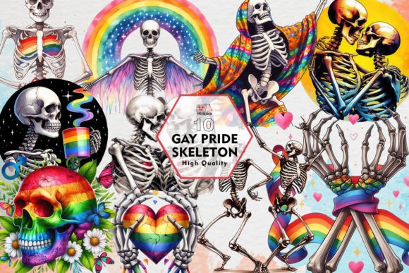 Download Gay Pride Skeleton Clipart PNG Graphics - Skeleton clipart Collection