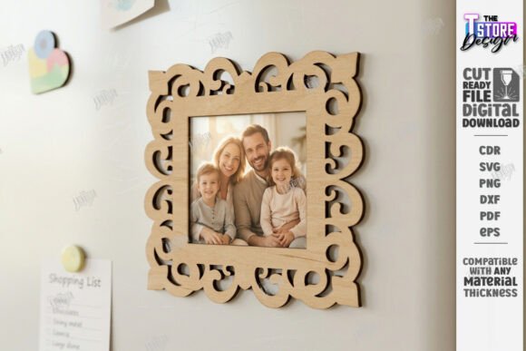 Download Fridge Magnet Photo Frame Laser Cut |CNC - Frame Collection