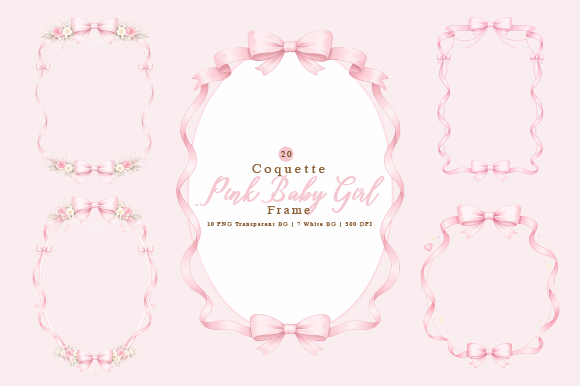 Download Coquette Nursery Baby Gir Frame Clipart - Frame Collection