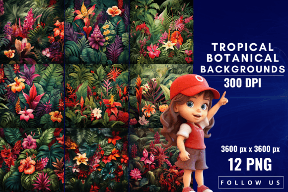Download Tropical Botanical Background - Botanical background Collection