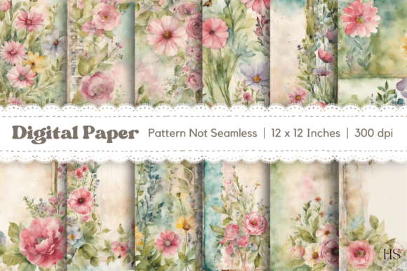 Download 12 Vintage Old Junk Botanical Background - Botanical background Collection