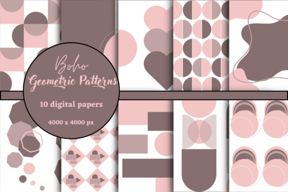 Download Pink Boho Geometric Patterns - Geometric patterns Collection