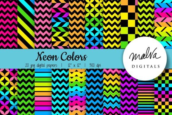 Download Neon Rainbow Geometric Patterns - Geometric patterns Collection