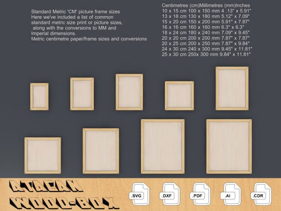 Download Standart Sizes Frames Bundle Cut Files - Frame Collection
