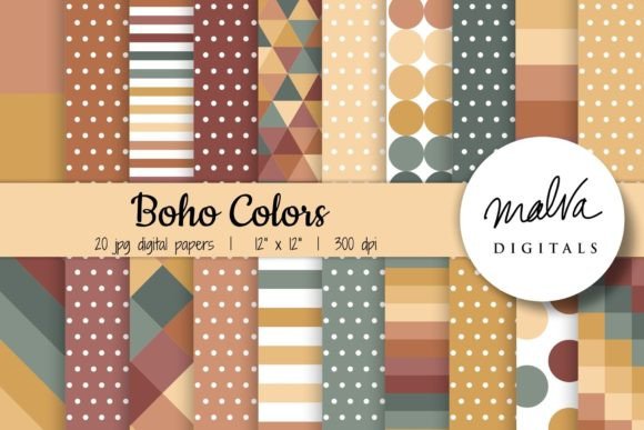 Download Autumn Boho Color Geometric Patterns - Geometric patterns Collection