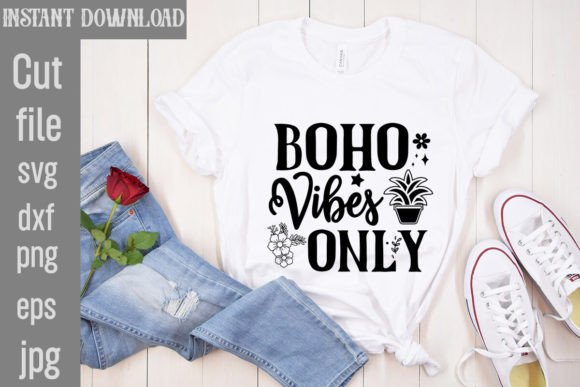Download Boho Vibes Only SVG Cut File - Premium Resources