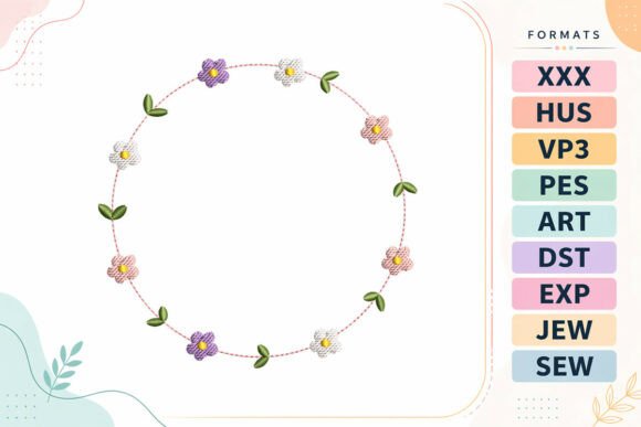 Download Minimal Floral Circle Frame - Frame Collection
