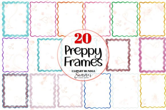Download Colorful Preppy Frame Clipart Bundle - Frame Collection