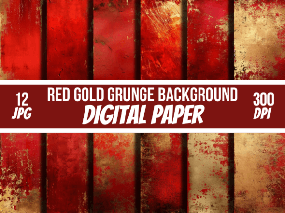 Download Red &amp; Gold Grunge Backgrounds Textures - Grunge Collection