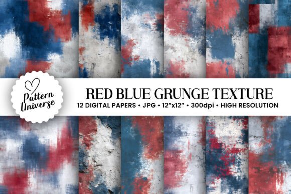 Download Red Blue Grunge Texture Pattern - Grunge texture Collection