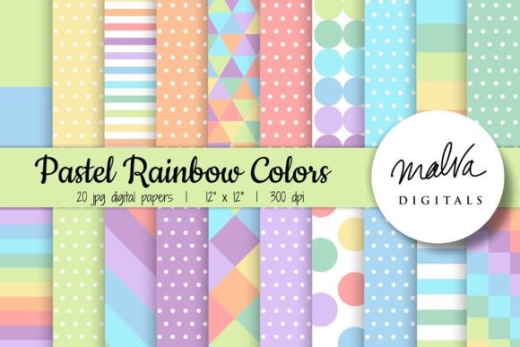 Download Pastel Rainbow Geometric Patterns - Geometric patterns Collection