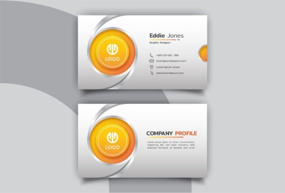 Download White &amp; Orange Elegant Business Card - Orange Collection