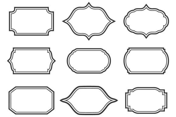 Download Vector Vintage Empty Frame Labels - Frame Collection