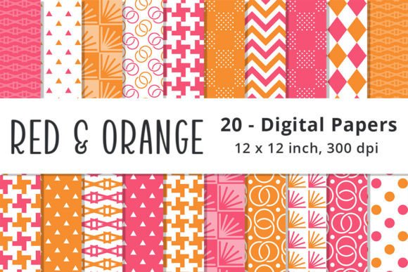 Download Summer Red and Orange Geometric Patterns - Geometric patterns Collection