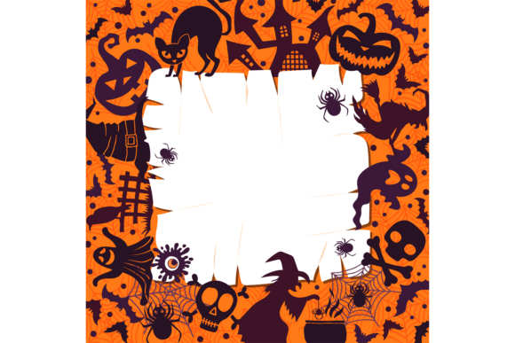 Download Halloween Frame. Spooky Silhouettes Bord - Frame Collection