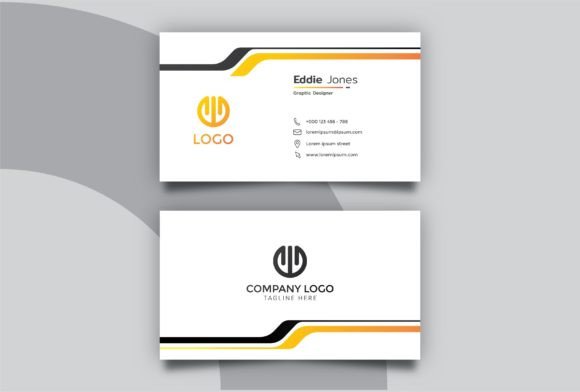 Download Simple Black &amp; Orange Business Card - Orange Collection