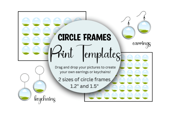 Download Circle Frames Print Templates- 2 Sizes - Frame Collection